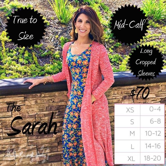 LuLaRoe Medium Floral Sarah XL Yellow GiGi set outfit BRAND NEW NWT fall coverup - Picture 4 of 5